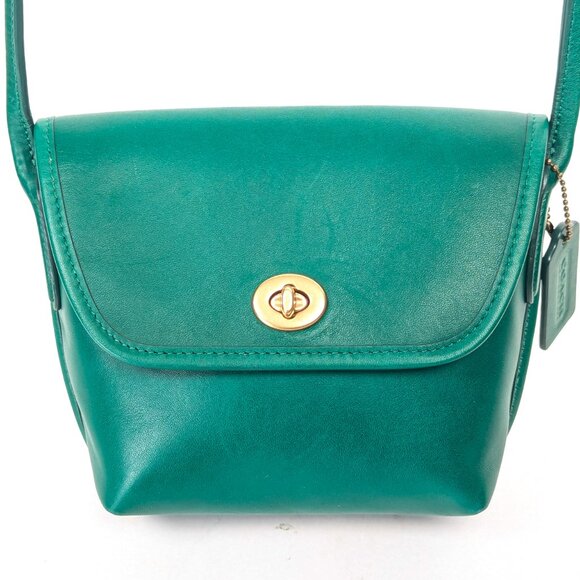 COACH Limited Edition Archive Turnlock Pouch Crossbody Shoulder Bag - Green - Picture 15 of 15